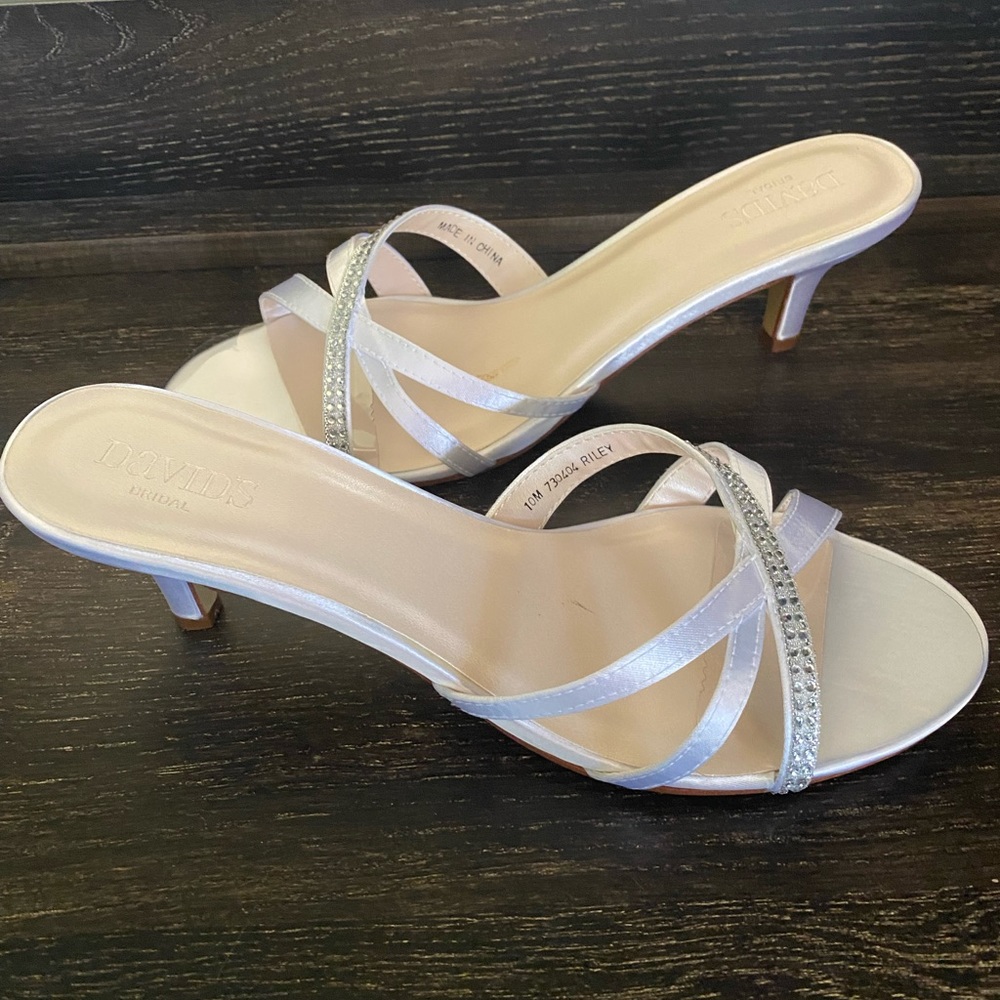 David’s Bridal Shoes Riley Dyeable White Size 10